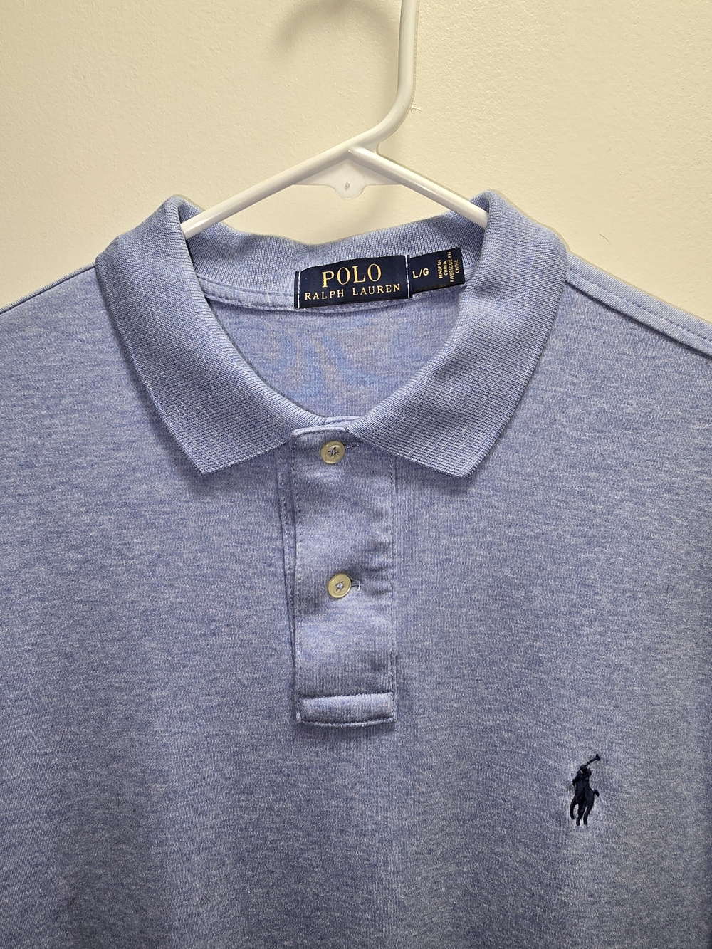Polo by Ralph Lauren Heather Light Blue Men's Polo Shirt